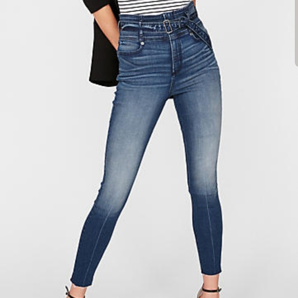 Express super high rise ankle jean legging